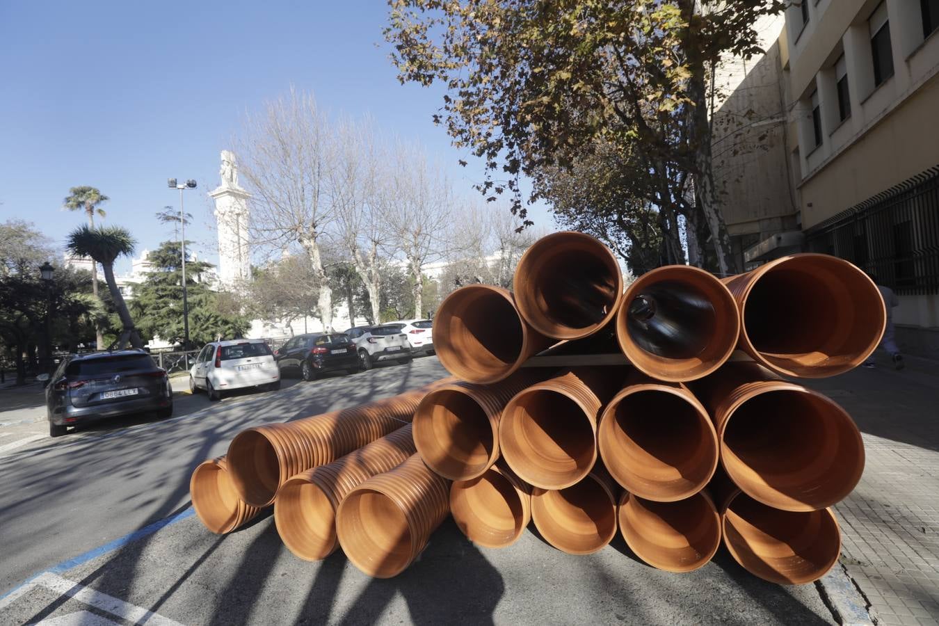 FOTOS: Obras en la Plaza de España de Cádiz