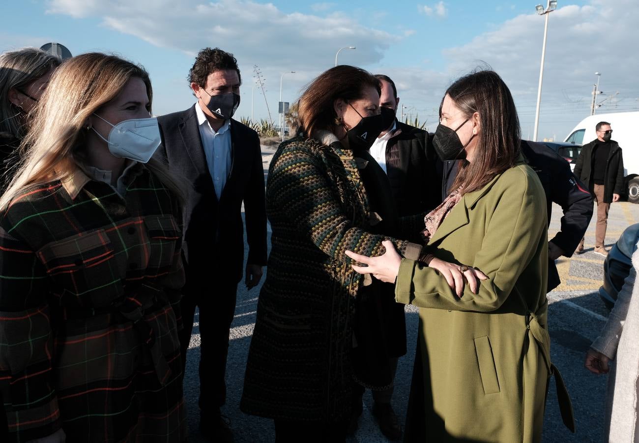 FOTOS: Primera piedra del tramo entre Cádiz y San Fernando de la ruta Eurovelo 8