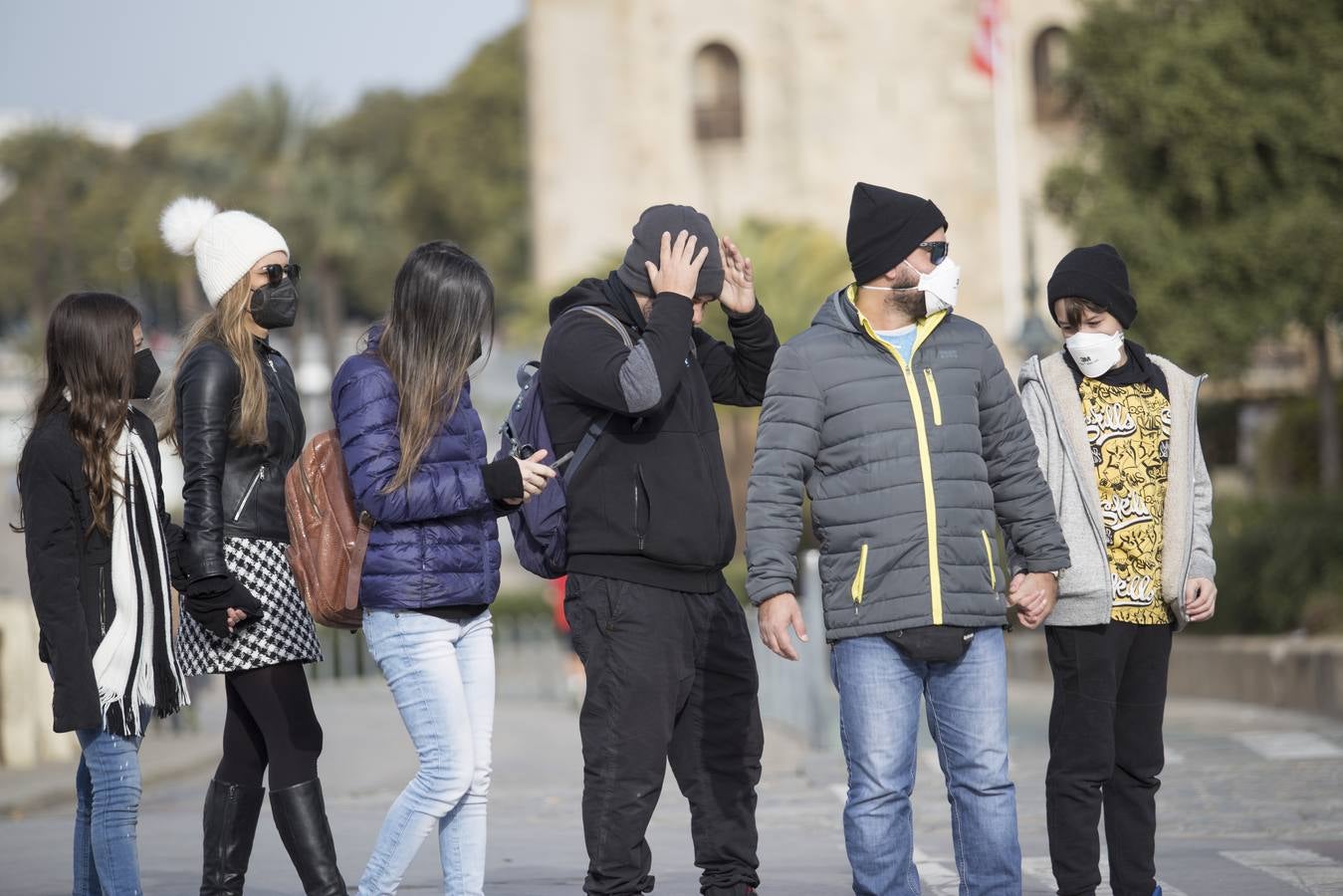 En imágenes, las bajas temperaturas también se dejan notar en Sevilla