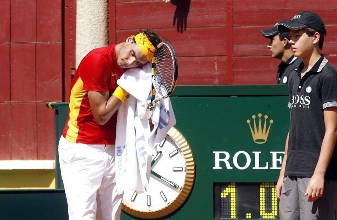 Rafa Nadal en la Copa Davis de 2011 en Córdoba, en imágenes