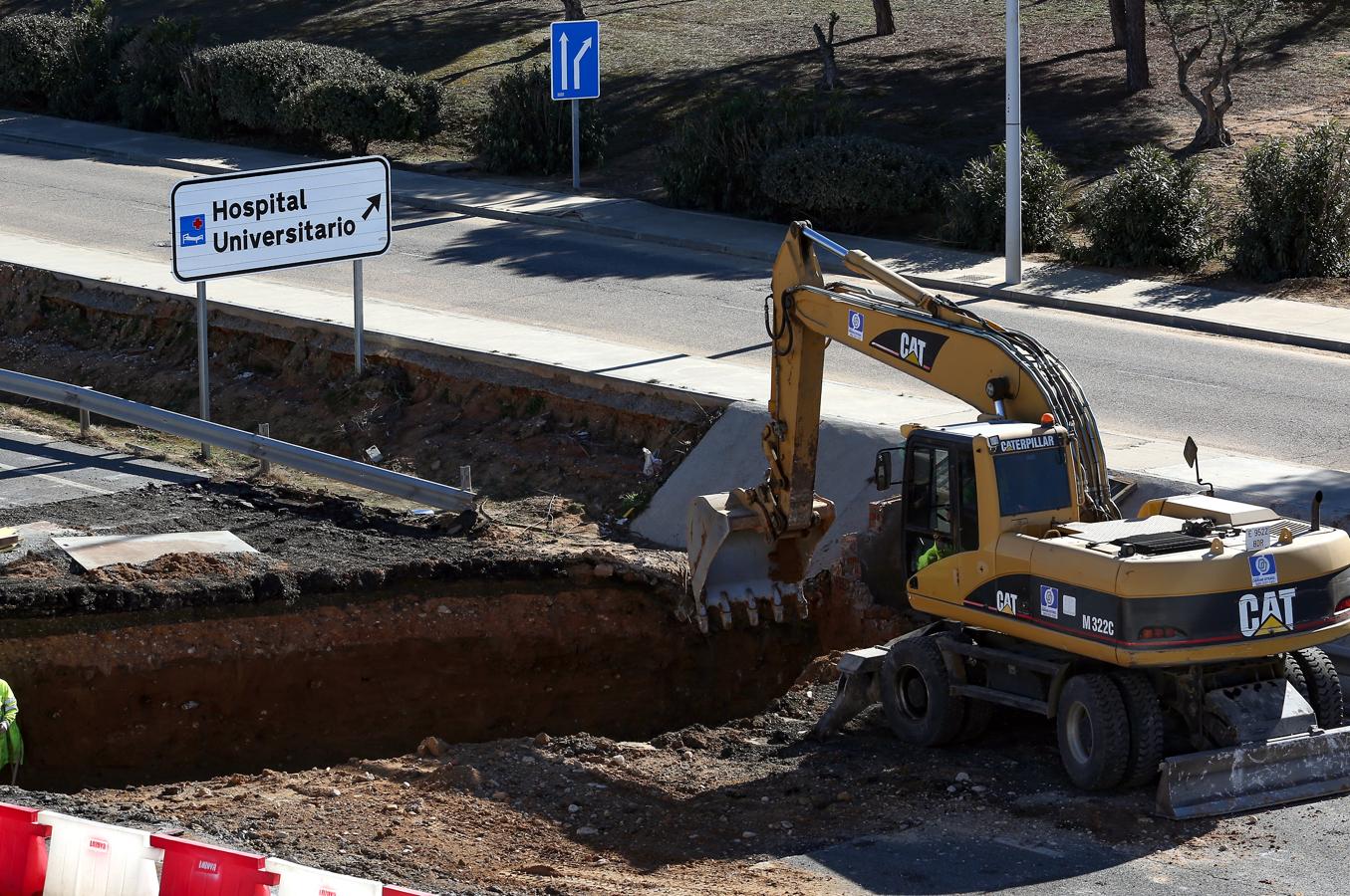 Las obras de la carretera del Polígono, en imágenes