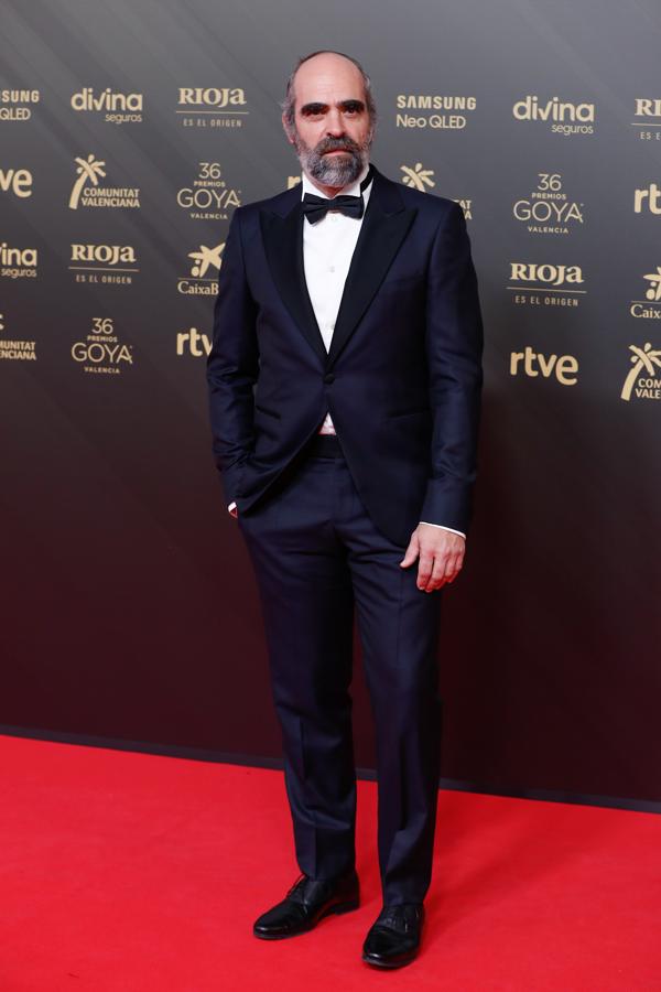 Luis Tosar - Los looks masculinos de los Goya 2022. Eligió un esmóquin azul marino con grandes solapas negras de Armani al que añadió una discreta pajarita.
