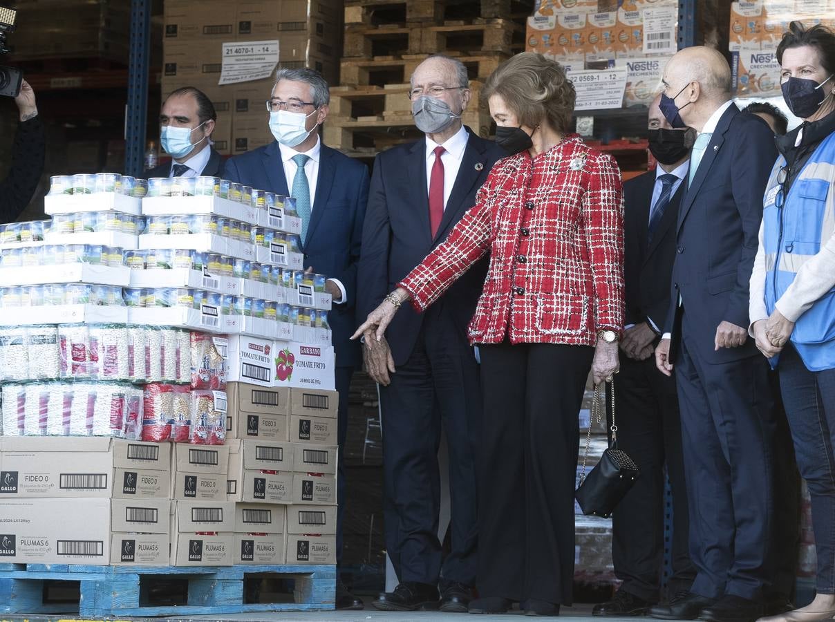 En imágenes, la visita de Doña Sofía a Bancosol en Málaga