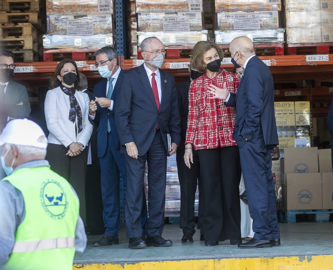 En imágenes, la visita de Doña Sofía a Bancosol en Málaga