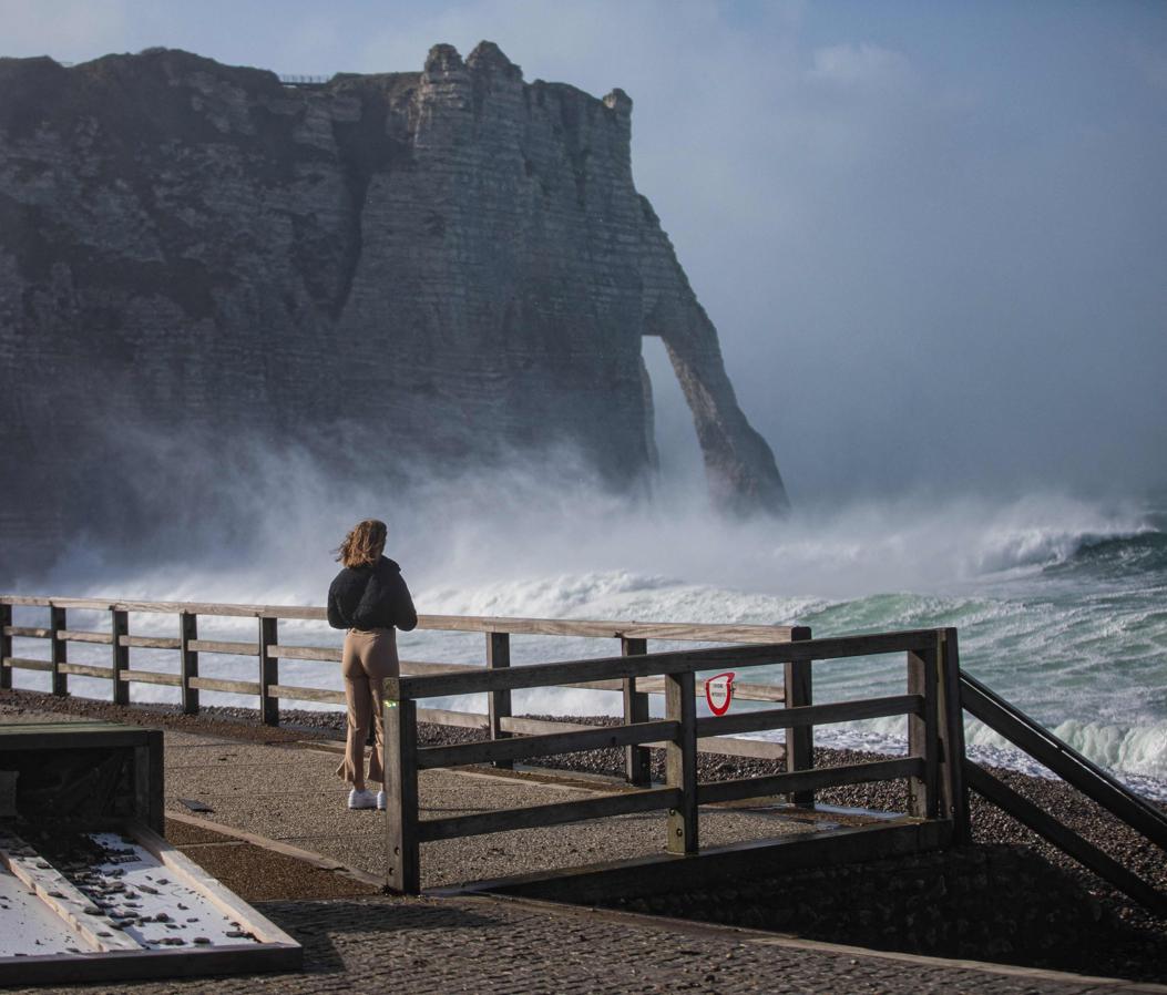 Eunice también ha pasado por la costa de Normandia. 