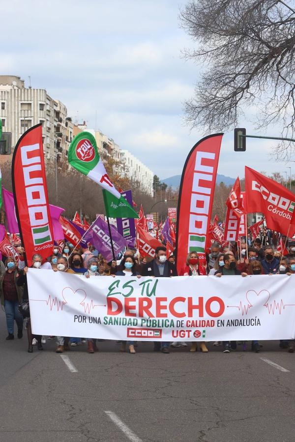 La manifestación en defensa de la sanidad pública en Córdoba, en imágenes