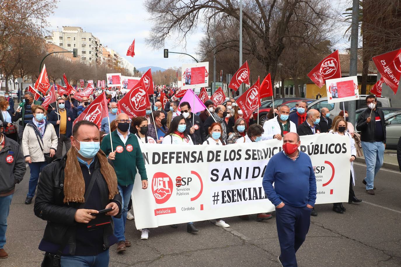 La manifestación en defensa de la sanidad pública en Córdoba, en imágenes