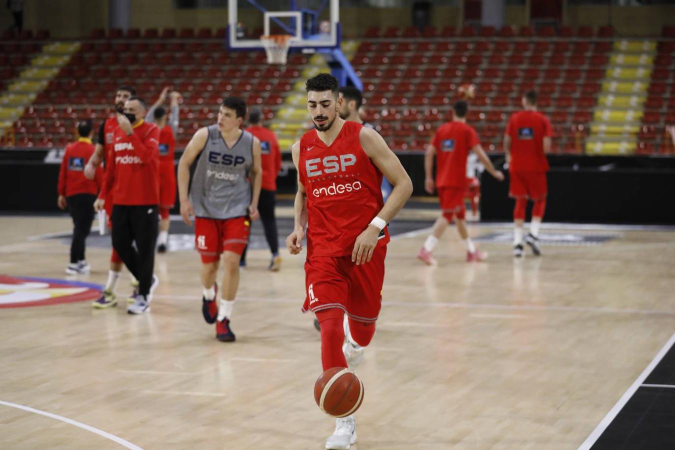 Baloncesto | El primer entrenamiento de España en Córdoba, en imágenes