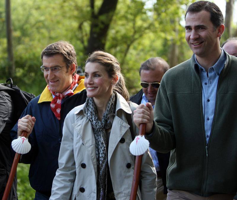Visita de los entonces Príncipes de Asturias a Santiago de Compostela después de haber hecho un tramo del Camino, por el año Xacobeo 2010. 