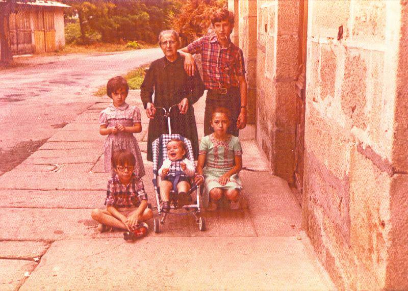 Año 1970, Feijóo con su familia. 