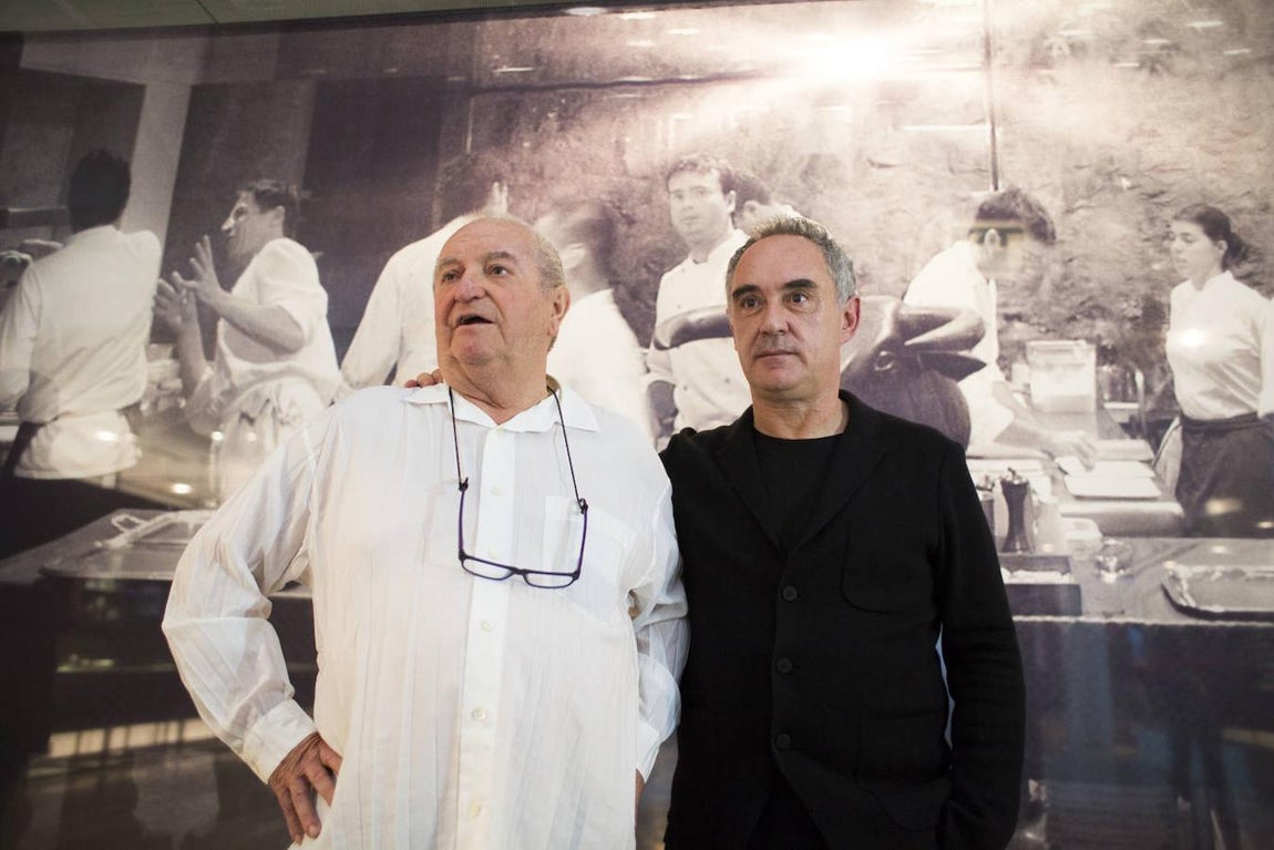 2014. Genoma culinario. Ferran Adrià  (en la imagen, con Juan Mari Arzak) continúa dándole la vuelta a la historia, revelando el pilar sobre el que construiría la Bullipedia. Fueron ponentes Michel Bras, ‘Pino’ Cuttaia y Virgilio Martínez.