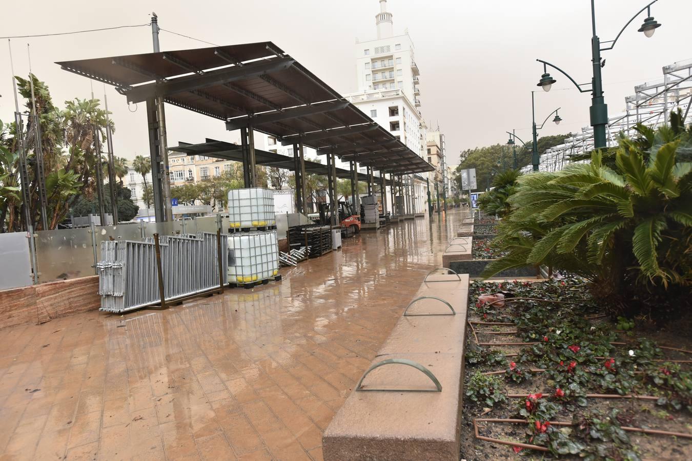 En imágenes, así ha quedado Málaga tras horas de lluvia de barro por la calima