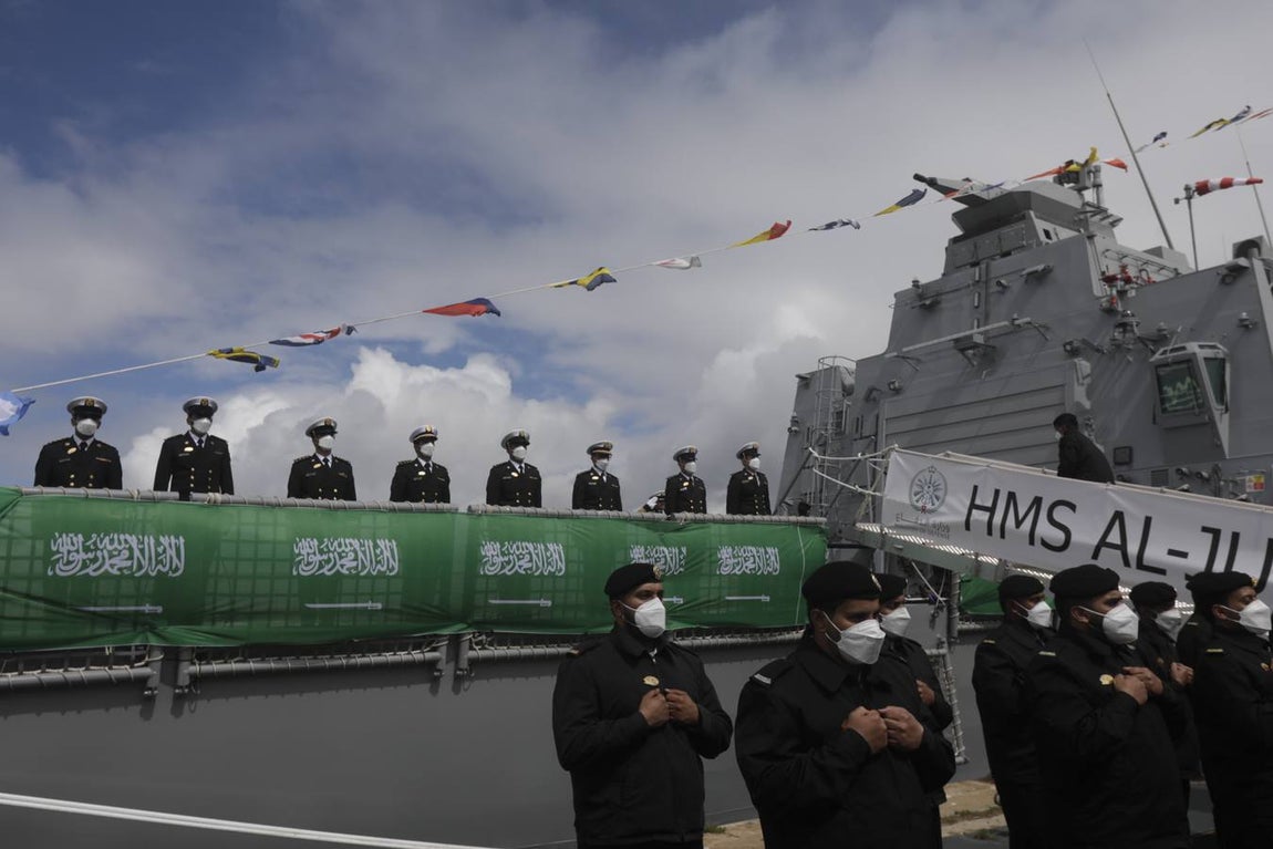 FOTOS: Así ha sido la entrega de la primera corbeta saudí en Navantia