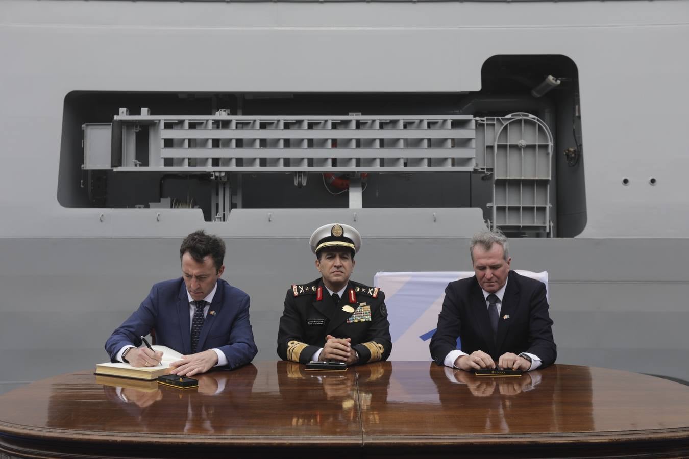 FOTOS: Así ha sido la entrega de la primera corbeta saudí en Navantia