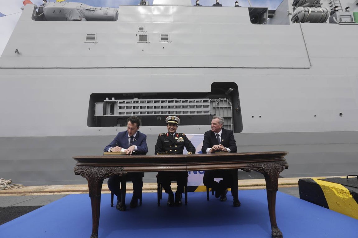 FOTOS: Así ha sido la entrega de la primera corbeta saudí en Navantia