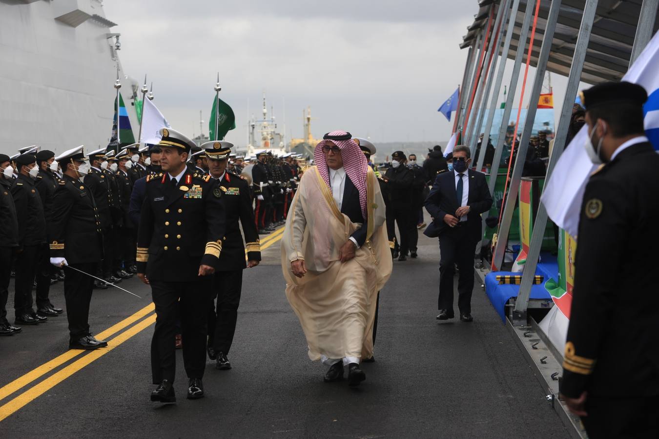 FOTOS: Así ha sido la entrega de la primera corbeta saudí en Navantia