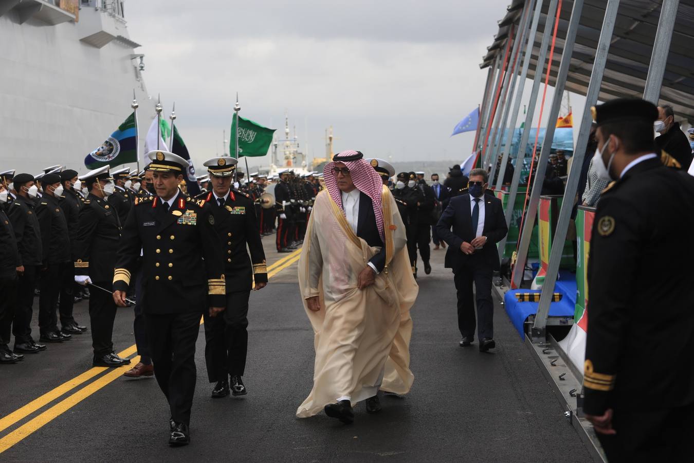 FOTOS: Así ha sido la entrega de la primera corbeta saudí en Navantia