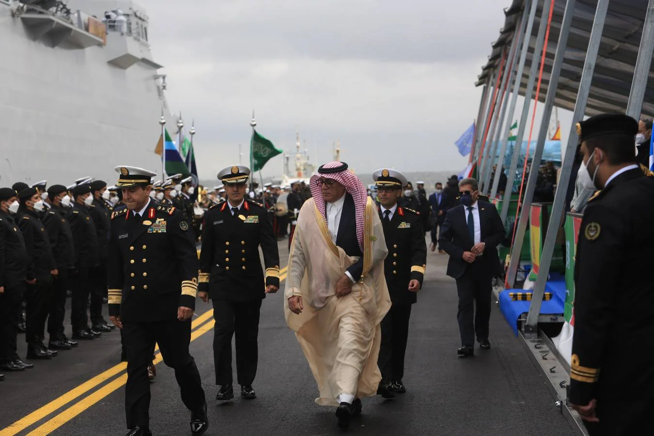 FOTOS: Así ha sido la entrega de la primera corbeta saudí en Navantia