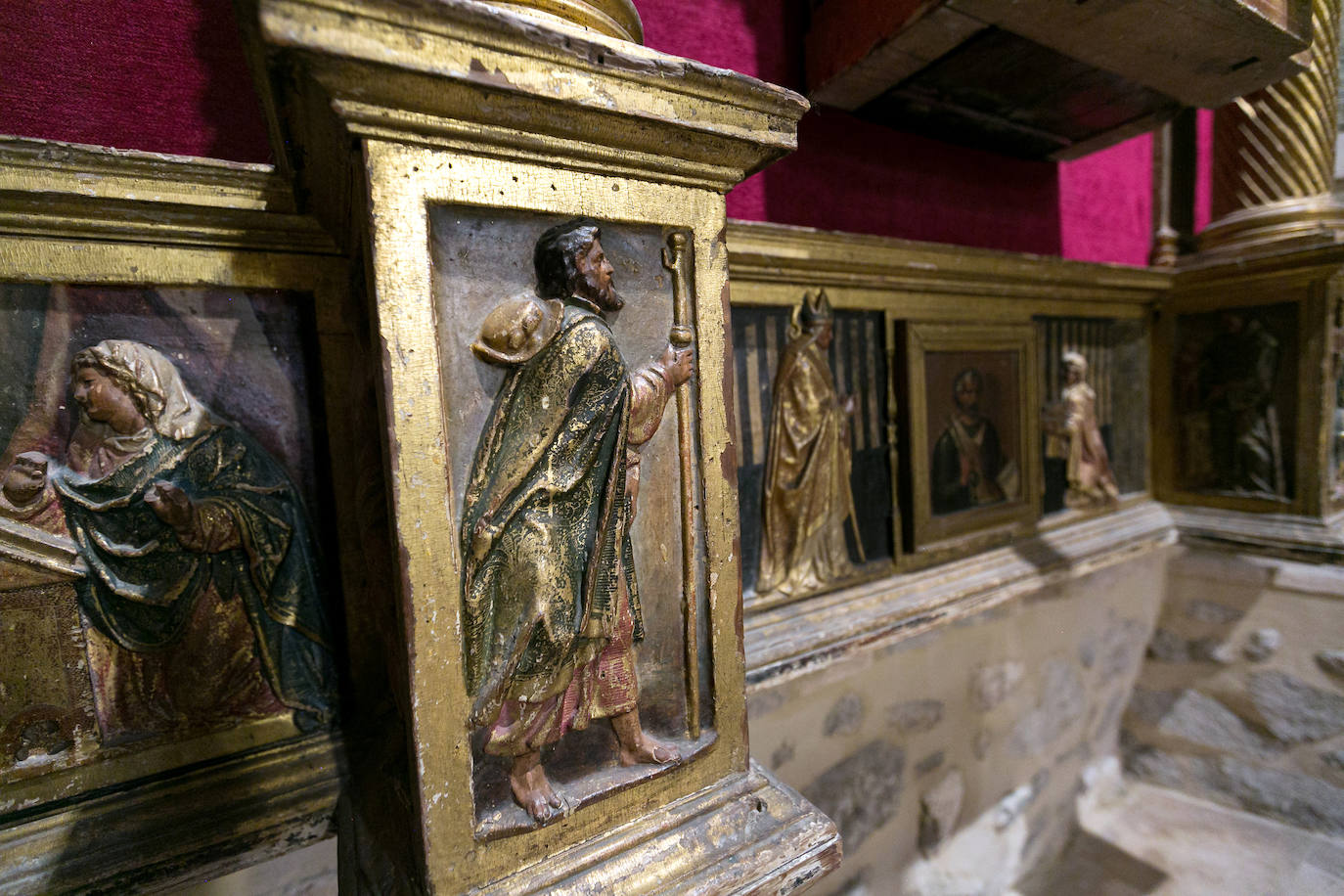 Las obras de la iglesia de Santa Eulalia, en imágenes