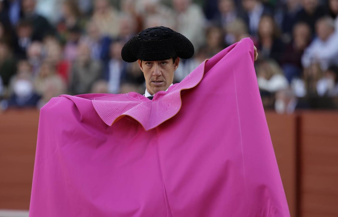 Esaú Fernández, esta tarde en la Maestranza. JUAN FLORES