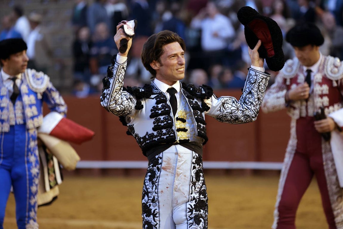 Ángel Jiménez, esta tarde en la Maestranza. JUAN FLORES