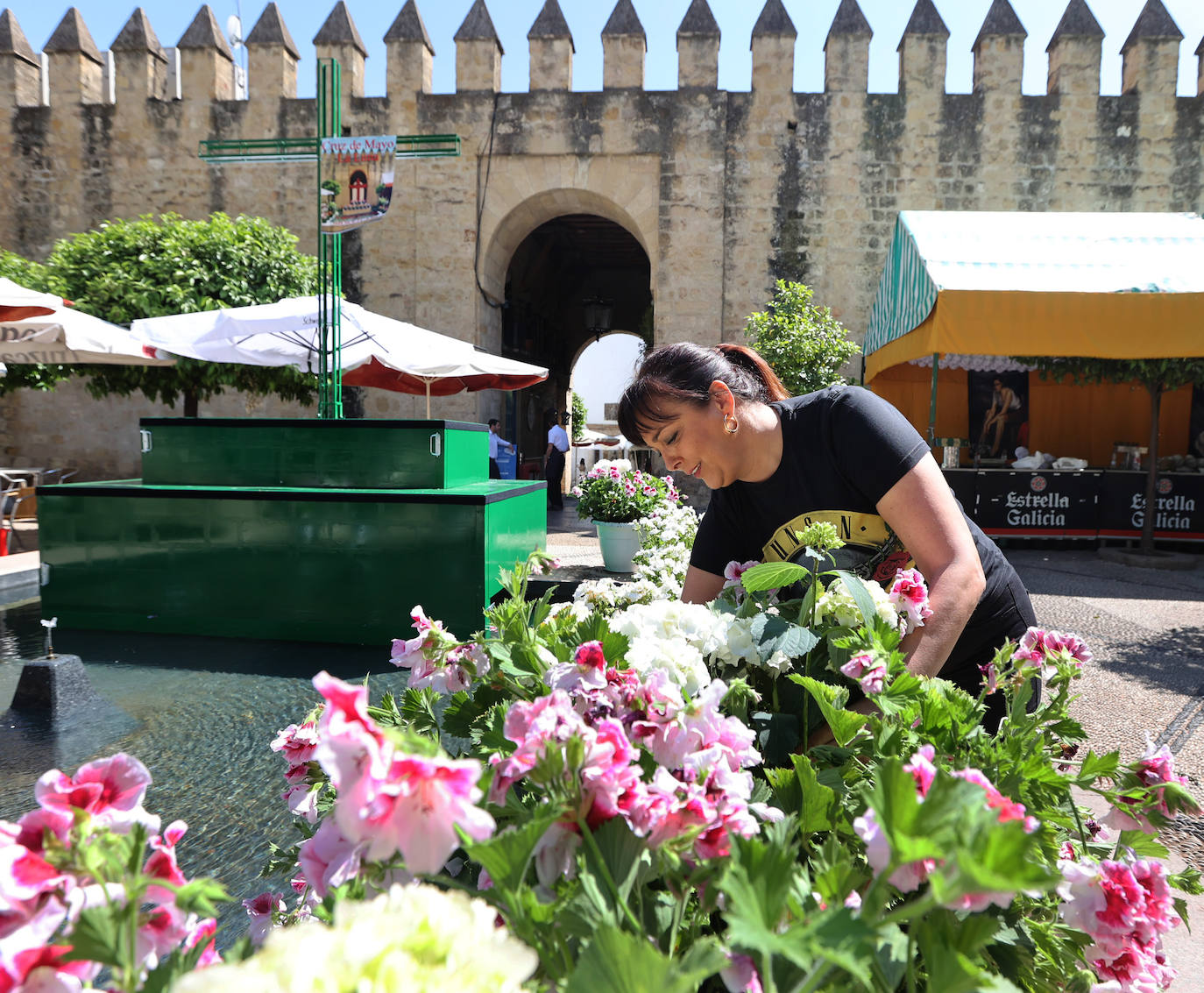 Los preparativos de las Cruces de Mayo en Córdoba, en imágenes