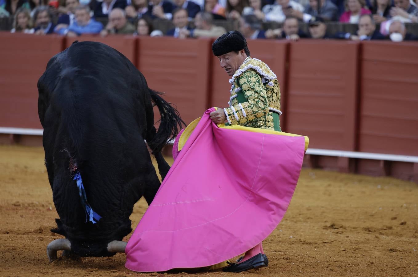 Corrida de Morante, Urdiales y Manzanares en la plaza de toros de Sevilla en 2022. JUAN FLORES