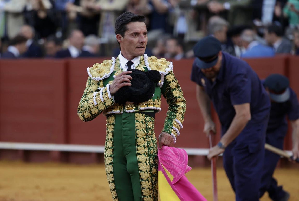 Corrida de Morante, Urdiales y Manzanares en la plaza de toros de Sevilla en 2022. JUAN FLORES