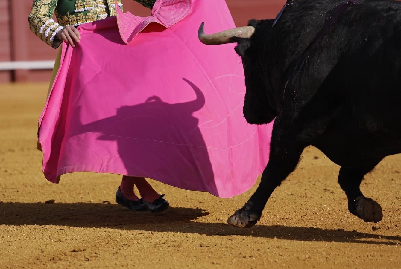 Corrida de Morante, Urdiales y Manzanares en la plaza de toros de Sevilla en 2022. JUAN FLORES