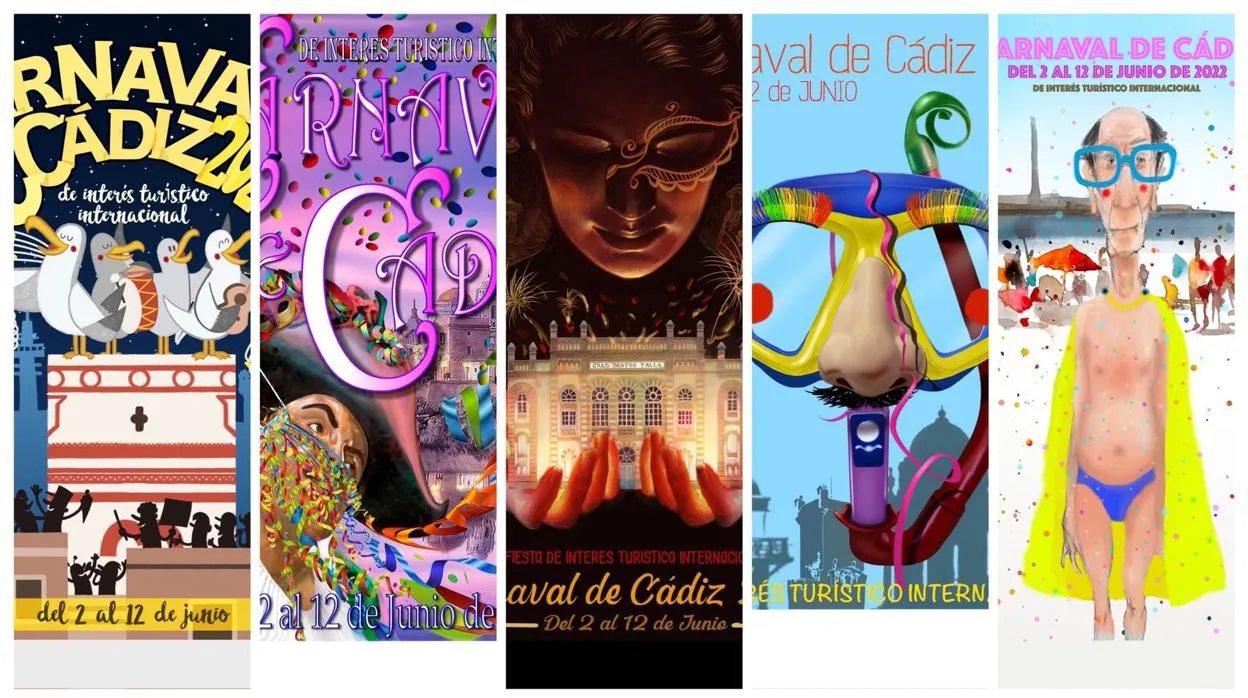 Estos son los carteles preseleccionados del Carnaval de Cádiz 2022