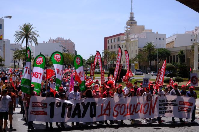 Fotos: Las manifestaciones del Primero de Mayo en Cádiz, en imágenes