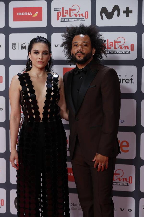 El jugador del Real Madrid Marcelo y ClariceAlves. 