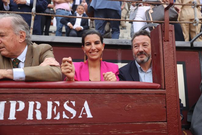 La portavoz de Vox, Rocío Monasterio, durante un nuevo festejo taurino de San Isidro. 