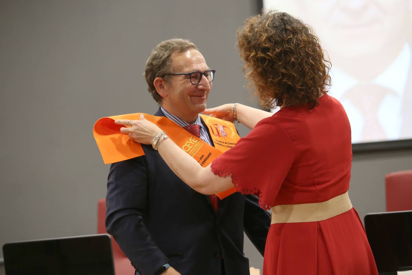 Acto de homenaje a los egresados ilustres de la facultad de Económicas y Empresariales de Sevilla. ROCÍO RUZ