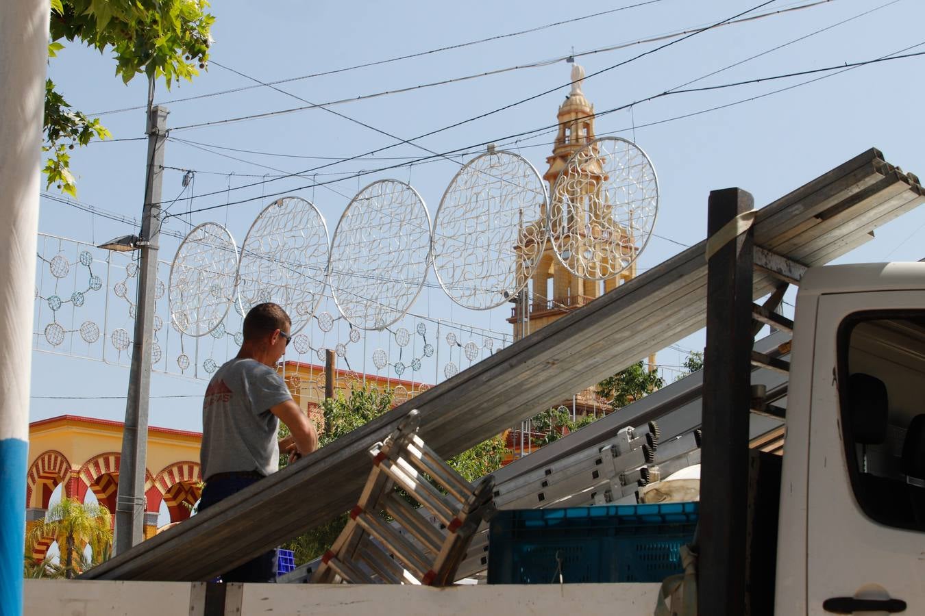 Los preparativos de la Feria de Córdoba, en imágenes