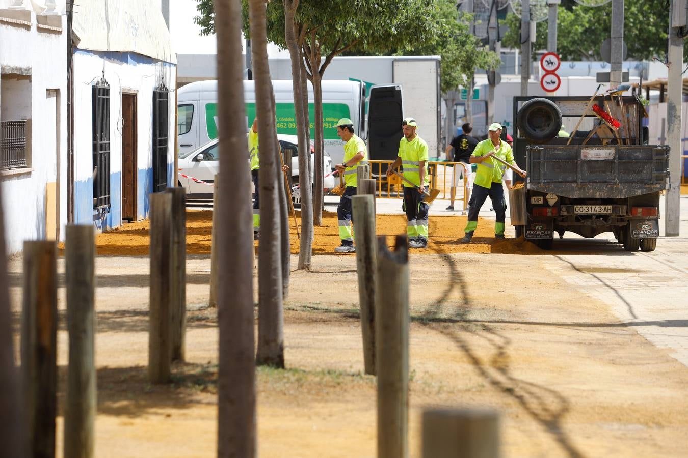 Los preparativos de la Feria de Córdoba, en imágenes