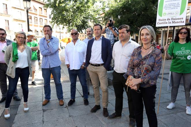 Manifestación de los agricultores en Toledo contra el desvío de fondos a Geacam