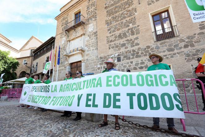 Manifestación de los agricultores en Toledo contra el desvío de fondos a Geacam