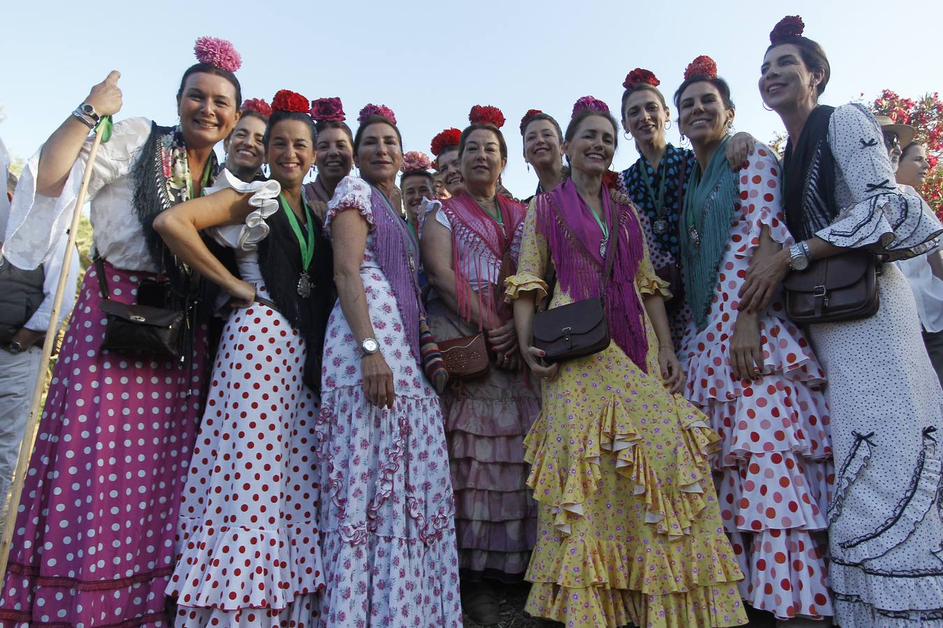 La cantante Consuelo Barroso y sus amigas