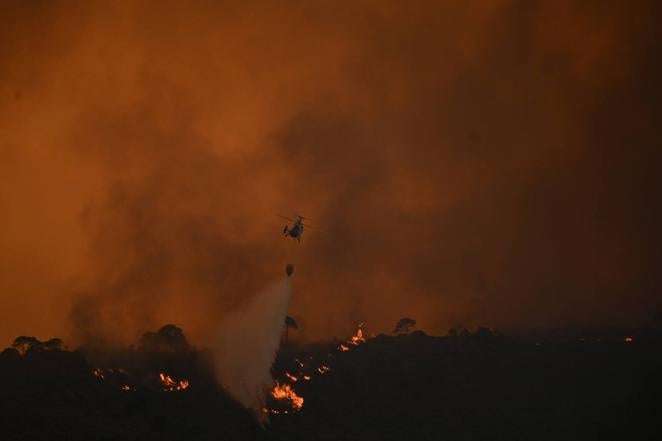 Incendio forestal en Pujerra (Málaga)