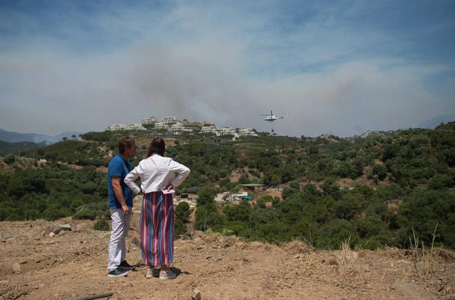 Incendio forestal en Pujerra (Málaga)