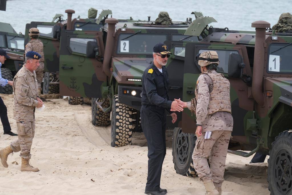 Felipe VI llegó esta mañana a la Base Naval de Rota en Cádiz. 