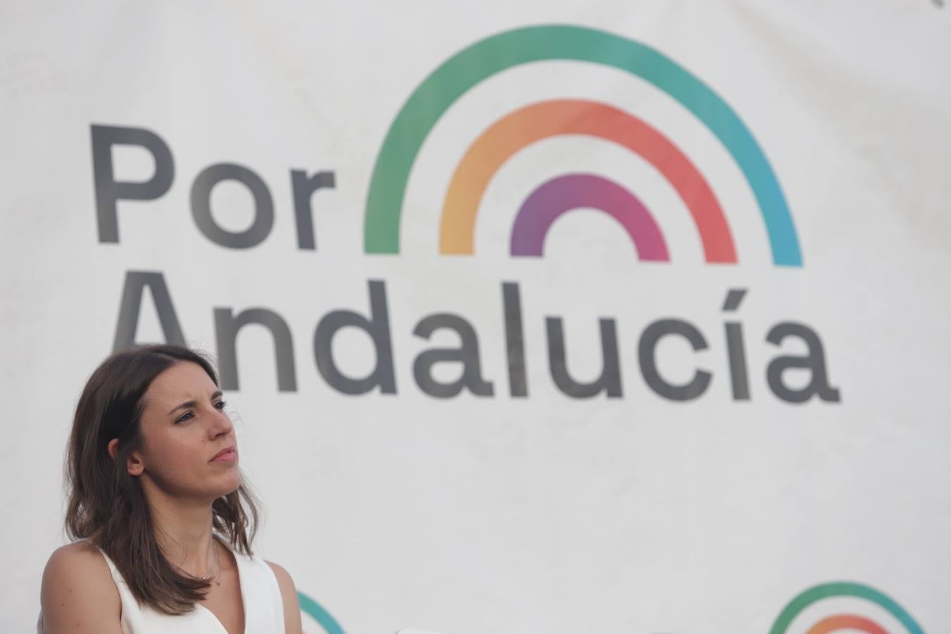 Cierre de campaña de Inma Nieto, candidata de Por Andalucía, junto a Irene Montero y Alberto Garzón. EP