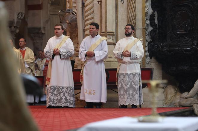 La ordenación de cinco nuevos presbíteros en la Mezquita-Catedral de Córdoba, en imágenes