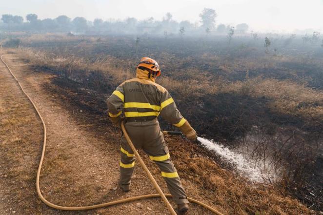 Las duras imágenes del incendio de Zamora