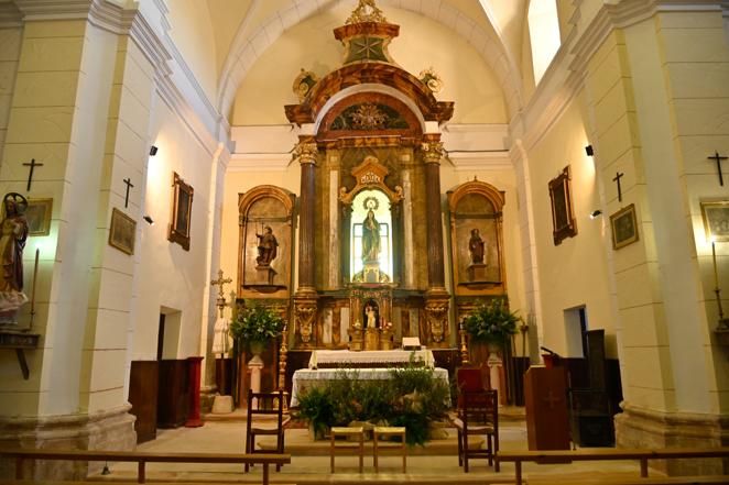 Interior de la iglesia en la que se han casado. 