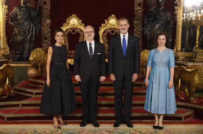 El presidente de Letonia, Egils Levits, y su mujer, Andra Levite. 