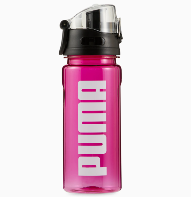 Botella deportiva. Botella de agua para entrenamiento de Puma. Antes 15 euros y ahora 11,95 euros.