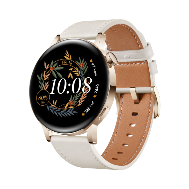 Un smartwatch Huawei GT3. Este smartwatch de Huawei permite realizar un control preciso de la frecuencia cardíaca y la posición, así como cuidar la salud con diversas funcionalidades. La batería tiene una duración de 14 días. Antes costaba 249 euros ahora está rebajado a 189 euros.