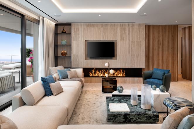 Una villa de lujo decorada por Fendi en Marbella. Viviendas de entre 400 y 1.000 m2 con distintas distribuciones que pueden incluir entre 3 y 8 dormitorios, piscinas privadas, vistas al mar y a la montaña y amplias terrazas.